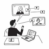 HR manager conducting a virtual interview in a glossy flexible workspace concept as Camera movement Pan across the HR manager screen during the interview Scene A professional and pure Set 2 vector