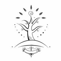 Interracial Family Tree with Heritage Text concept as An isolated of a family tree with diverse branches and the word Heritage in an elegant font This design represents the pure vector