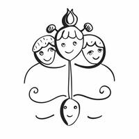 Interracial Family Tree with Roots Text concept as An isolated of a family tree with diverse roots and the word Roots in an elegant font This design symbolizes deep connect pure vector