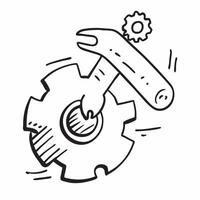 Isolated of a gear and wrench with the word Maintenance concept as A design depicting a gear and a wrench with the word Maintenance prominently displayed The element pure vector
