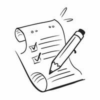 Isolated of a checklist and pencil with the word Planning concept as A design depicting a checklist and pencil with the word Planning displayed above The elements ar pure vector
