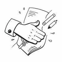 Isolated of a handshake and contract with the word Agreement concept as A design depicting a handshake and contract with the word Agreement displayed prominently The pure Set 2 vector