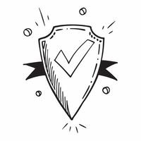 Isolated of a shield and tick mark with the word Security concept as A design depicting a shield and a tick mark with the word Security prominently displayed Isolate pure vector