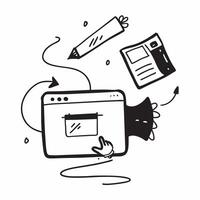 Isolated Virtual Classroom Tools concept as An isolated image featuring essential virtual classroom tools such as a whiteboard and tablet The elements are designed w pure vector
