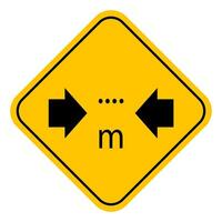 Warning for a limited width sign vector