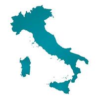 Italy map template isolated on white background. vector