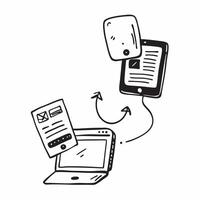Laptop and Phone with Remote Work Text concept as A laptop and phone with the text Remote Work on a white background symbolizing the tools and connectivity needed for remote work pure Set 3 vector
