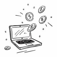 Laptop with holographic coins and Dhanteras text isolated on white background concept as Camera movement Zoom into the laptop screen displaying holographic coins and Dhanteras text pure Set 2 vector