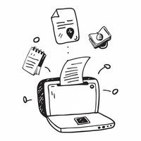 Laptop with Holographic Home Office Icon and Productivity Icon concept as A photo featuring a laptop with a glossy glowing holographic home office icon and productivity icon The o pure Set 9 vector