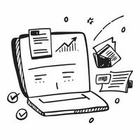 Laptop with Holographic Home Office Icon and Productivity Icon concept as A photo featuring a laptop with a glossy glowing holographic home office icon and productivity icon The o pure Set 20 vector
