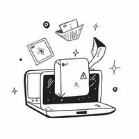 Laptop with Holographic Home Office Icon and Productivity Icon concept as A photo featuring a laptop with a glossy glowing holographic home office icon and productivity icon The o pure Set 24 vector
