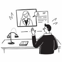 Lawyer conducting a virtual consultation in a glossy flexible workspace concept as Camera movement Pan across the lawyer screen during the virtual consultation Scene A professiona pure vector