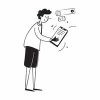 Man Transferring Money Using App concept as A man transferring money using a mobile banking app set against a plain background with space for text or design elements in Photo Stoc pure vector