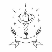 Marigold Garland and Candle concept as A illustration of a marigold garland intertwined with a lit candle isolated on a white background This design highlights the k pure vector