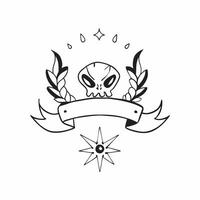 Marigold Garland and Skull Isolated concept as A illustration of a marigold garland intertwined with a skull both isolated on a white background The design captures pure vector