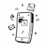 Mobile Phone with Holographic Home Office Icon and Connectivity Icon concept as A photo depicting a mobile phone with a glossy glowing holographic home office icon and connectivity pure Set 3 vector