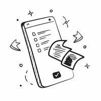 Mobile phone with holographic task manager and flexible workspace text concept as Camera movement Zoom into the mobile phone screen showing a holographic task manager Scene Sleek pure vector