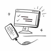 Monitor and Keyboard with Remote Work Text concept as A monitor and keyboard with Remote Work text on a white background symbolizing the central tools for remote work Camera captu pure Set 3 vector