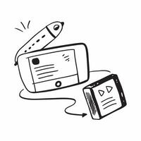 Monitor and Notebook with Remote Work Text concept as A monitor and notebook with Remote Work text on a white background symbolizing the central tools for remote work Camera captu pure Set 3 vector