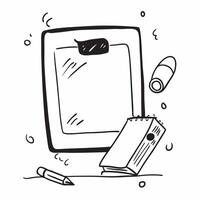 Mouse and notebook with Work Remotely text in a border frame with copy space concept as Camera movement Zoom into the mouse and notebook with text Scene Clean and minimalistic lay pure vector