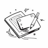 Mouse Pad and Stylus Pen Isolated concept as A image of a mouse pad and stylus pen isolated on a white background Ideal for a tech forward and creative home office setup i pure Set 8 vector