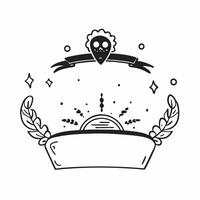 Ofrenda and Papel Picado Border with Copy Space concept as A border frame with an ofrenda on the top and papel picado on the bottom leaving the middle open for text or other conten pure vector