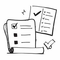 Online Test and Checklist Isolated concept as A clean isolated image of a computer screen showing an online test alongside a checklist symbolizing online assessments pure vector
