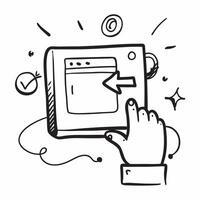 Online Presentation and Pointer Isolated concept as An isolated image featuring an online presentation screen and pointer on a white background symbolizing virtual le pure vector