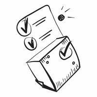 Online Poll Icon concept as A poll icon with checkmarks symbolizing decision making in virtual meetings isolated on a white background for a minimalistic look in Photo Stock Conce pure vector