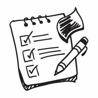 Pen and notebook with Daily Tasks text in a border frame with copy space concept as Camera movement Zoom into the pen and notebook with text Scene Clean and minimalistic layout wi pure vector