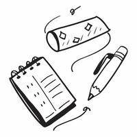 Pen and Planner with Remote Work Text concept as A pen and planner with Remote Work text on a white background emphasizing the organization and planning in remote work Camera capt pure Set 2 vector