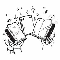 People with Enchanted Notebooks and Beaming Faces concept as A group of people using enchanted notebooks with beaming faces set against a fantastical background offering ample spac pure Set 3 vector