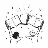 People with Enchanted Notebooks and Beaming Faces concept as A group of people using enchanted notebooks with beaming faces set against a fantastical background offering ample spac pure Set 2 vector