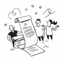 People with Enchanted Shipping Receipts and Smiling Faces concept as A group of people using enchanted shipping receipts with smiling faces set against a whimsical background offer pure vector
