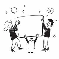People with Enchanted Whiteboards and Smiling Faces concept as A group of people using enchanted whiteboards with smiling faces set against a dreamy background offering ample space pure Set 6 vector