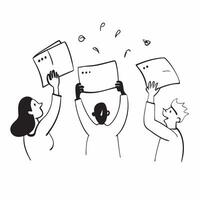 People with Floating Job Fair Invitations and Joyful Faces concept as A group of people holding floating job fair invitations with joyful faces set against a dreamy background offe pure Set 2 vector