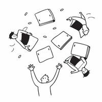 People with Floating Notepads and Joyful Faces concept as A group of people using floating notepads with joyful faces set against a dreamy background offering ample space for text pure Set 2 vector