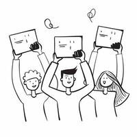 People with Floating Shipping Labels and Joyful Faces concept as A group of people holding floating shipping labels with joyful faces set against a whimsical background offering am pure vector