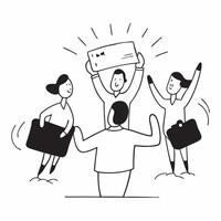 People with Glowing Candidate Interviews and Joyful Expressions concept as A group of people conducting glowing candidate interviews with joyful expressions set against a fantastic pure Set 2 vector