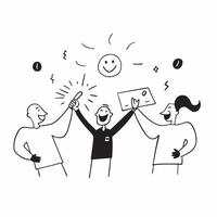 People with Glowing Collaboration Tools and Happy Smiles concept as A group of people using glowing collaboration tools with happy smiles set against a whimsical background offerin pure Set 2 vector