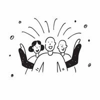 People with Glowing Community and Joyful Expressions concept as A group of people in a glowing community with joyful expressions set against a fantastical background offering ample pure Set 2 vector