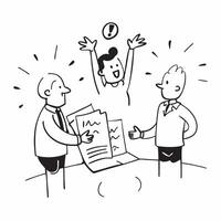 People with Glowing Interview Rooms and Joyful Expressions concept as A group of people in glowing interview rooms with joyful expressions set against a fantastical background offe pure vector