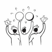 People with Glowing Orbs and Joyful Expressions concept as A group of people holding glowing orbs with joyful expressions set against a fantastical background offering ample space pure Set 2 vector