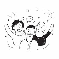 People with Glowing Smiles and Joyful Expressions concept as A group of people with glowing smiles and joyful expressions set against a fantastical background offering ample space pure Set 2 vector