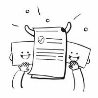 People with Sparkling Employment Agreements and Happy Smiles concept as A group of people holding sparkling employment agreements with happy smiles set against a whimsical backgrou pure Set 2 vector