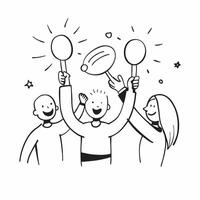 People with Sparkling Evaluation Tools and Happy Smiles concept as A group of people holding sparkling evaluation tools with happy smiles set against a dreamy background offering a pure vector