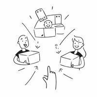 People with Sparkling Logistics Networks and Happy Smiles concept as A group of people managing sparkling logistics networks with happy smiles set against a whimsical background of pure Set 2 vector