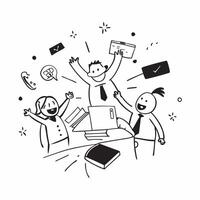 People with Sparkling Office Accessories and Happy Smiles concept as A group of people using sparkling office accessories with happy smiles set against a whimsical background offer pure vector