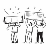 People with Sparkling Review Boards and Happy Expressions concept as A group of people holding sparkling review boards with happy expressions set against a fantastical background o pure Set 3 vector