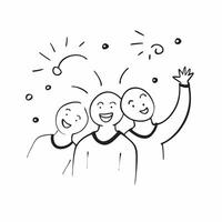 People with Sparkling Smiles and Happy Faces concept as A group of people with sparkling smiles and happy faces set against a whimsical background offering ample space for text or pure Set 2 vector